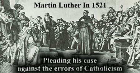Martin Luther at the Diet Of Worms in Germany in 1521