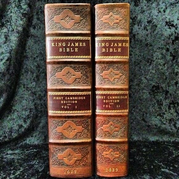 1629 kjv cambridge edition leather covers