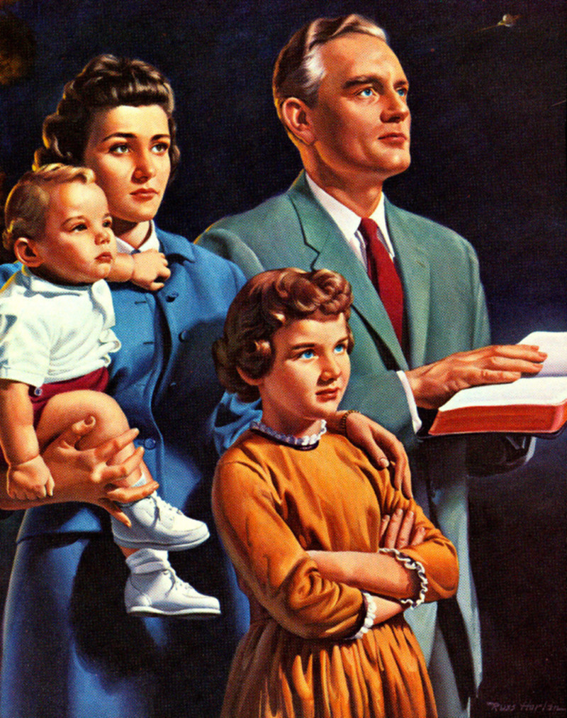 family parents children with bible biblical fatherhood