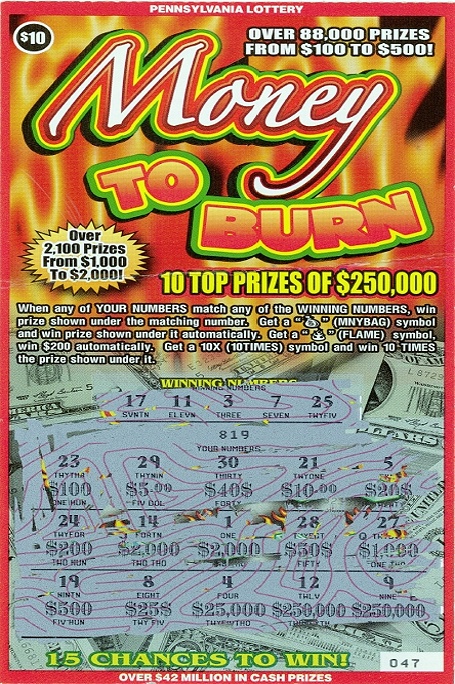 real PA lottery ticket greed and coveting