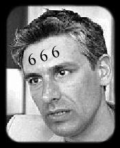 man with 666 mark on forehead