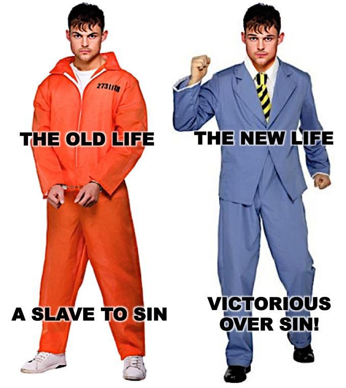 the old life in sin versus the new life in Christ