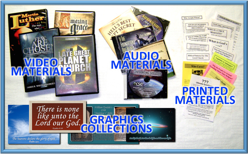 Christian discipleship video audio printed gospel tracts inspirational graphics materials