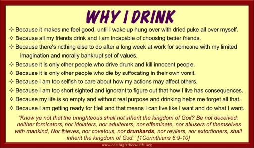 why I drink alcohol booze beer liquor sin