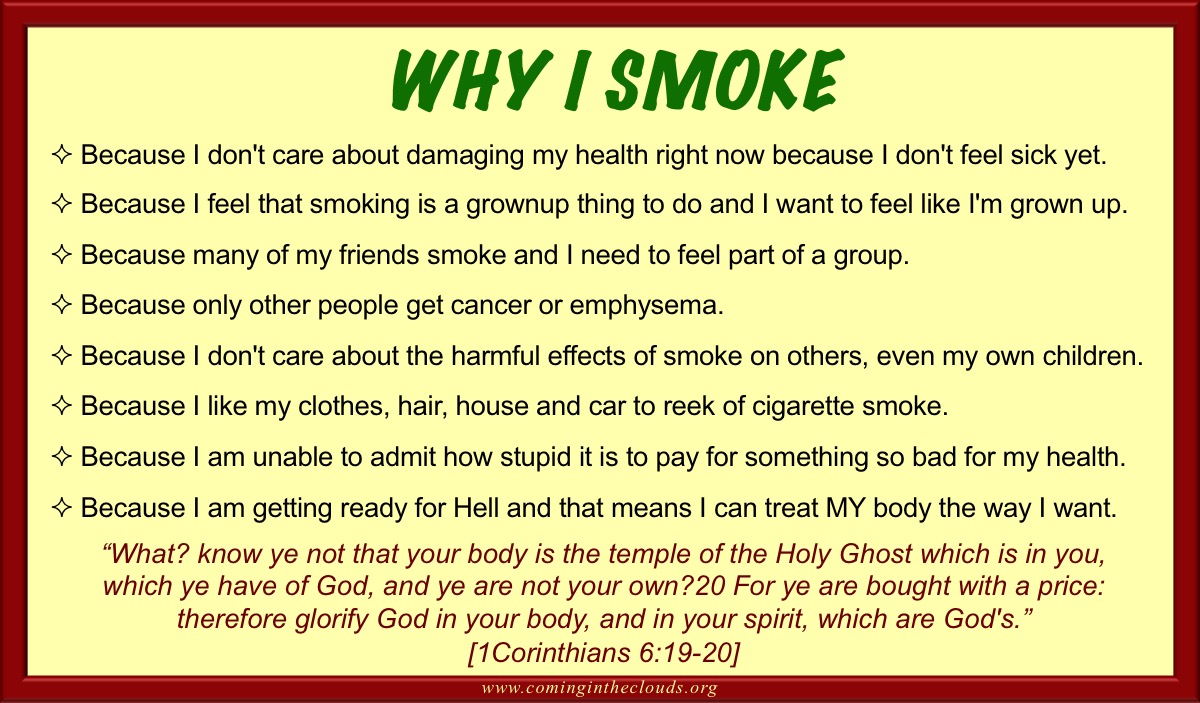 why i smoke cigarettes cigars pipes tobacco sin