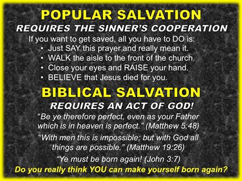 popular salvation plan versus true biblical salvation plan