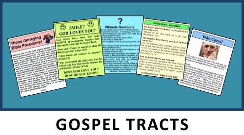 Free Christian gospel tracts salvation literature resources witnessing materials