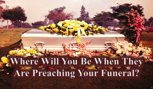 Funeral business card gospel tract