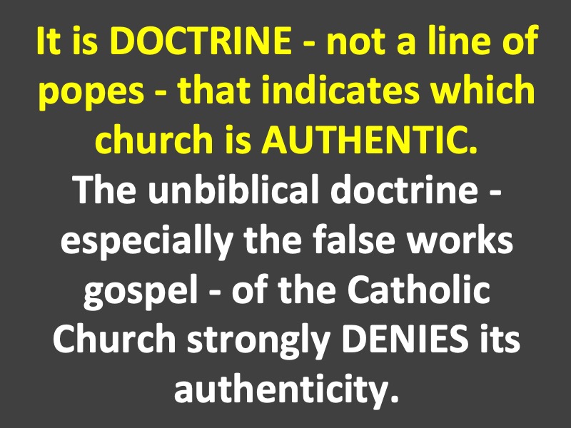 doctrine proves catholicism catholic church false