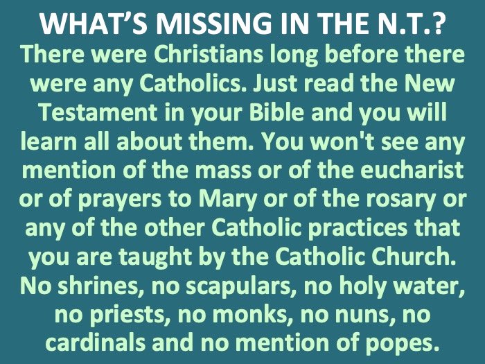 catholicism missing from new testament