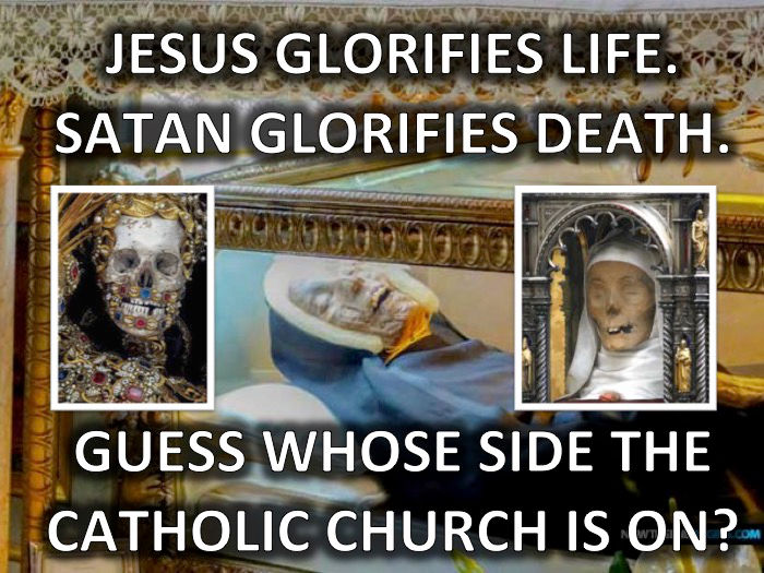 roman catholic church relics glorify death
