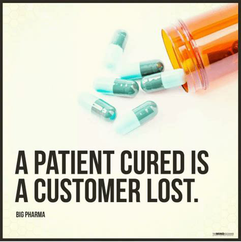 big pharma patient cured customer lost
