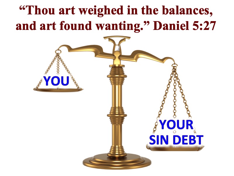 a just god you and your tremendous sin debt