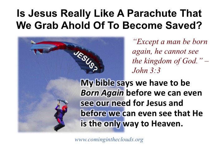 parachute false salvation analogy
