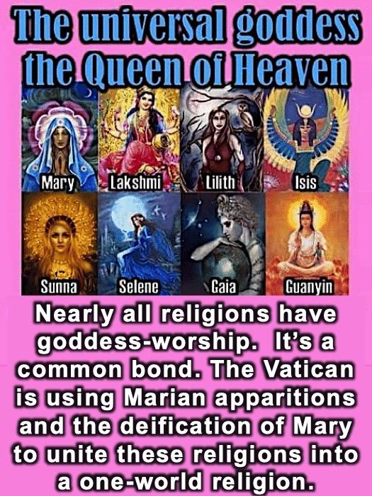 Catholic virgin mary pagan fertility goddess worship