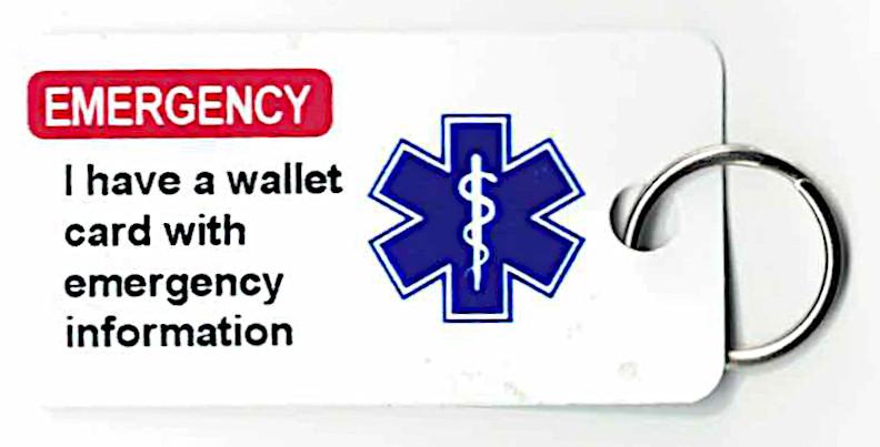 how to get obtain a medical alert ID card keychain tag