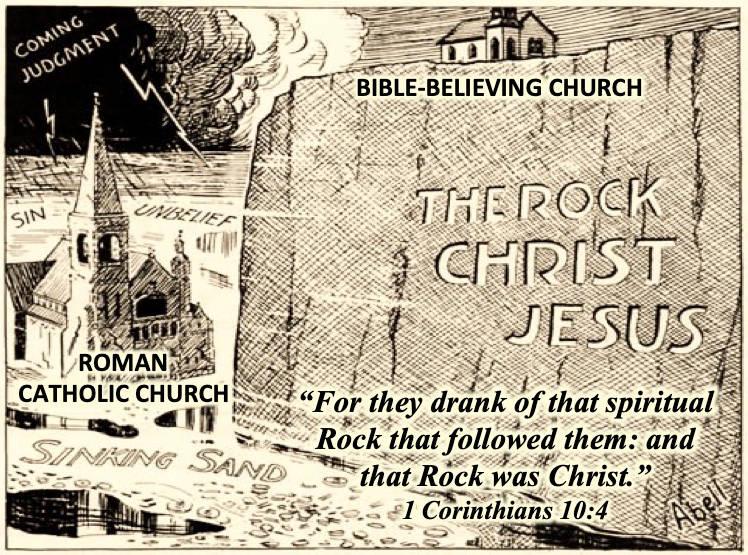 rock of church Jesus Christ not apostle saint Peter